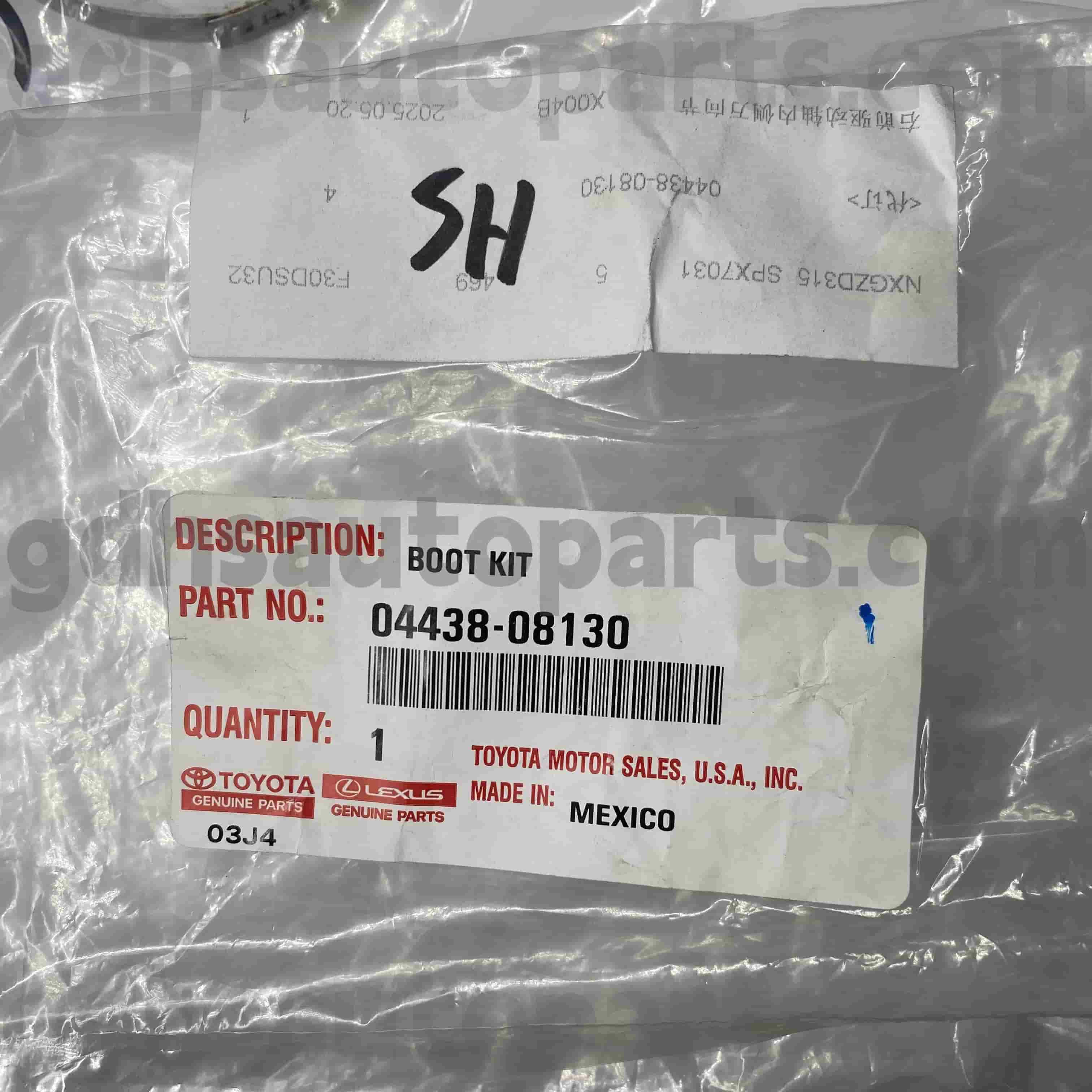 04428-08130 Toyota oryginalne części CV Buot dla podwozia nr. GSV40/60 GSL3#