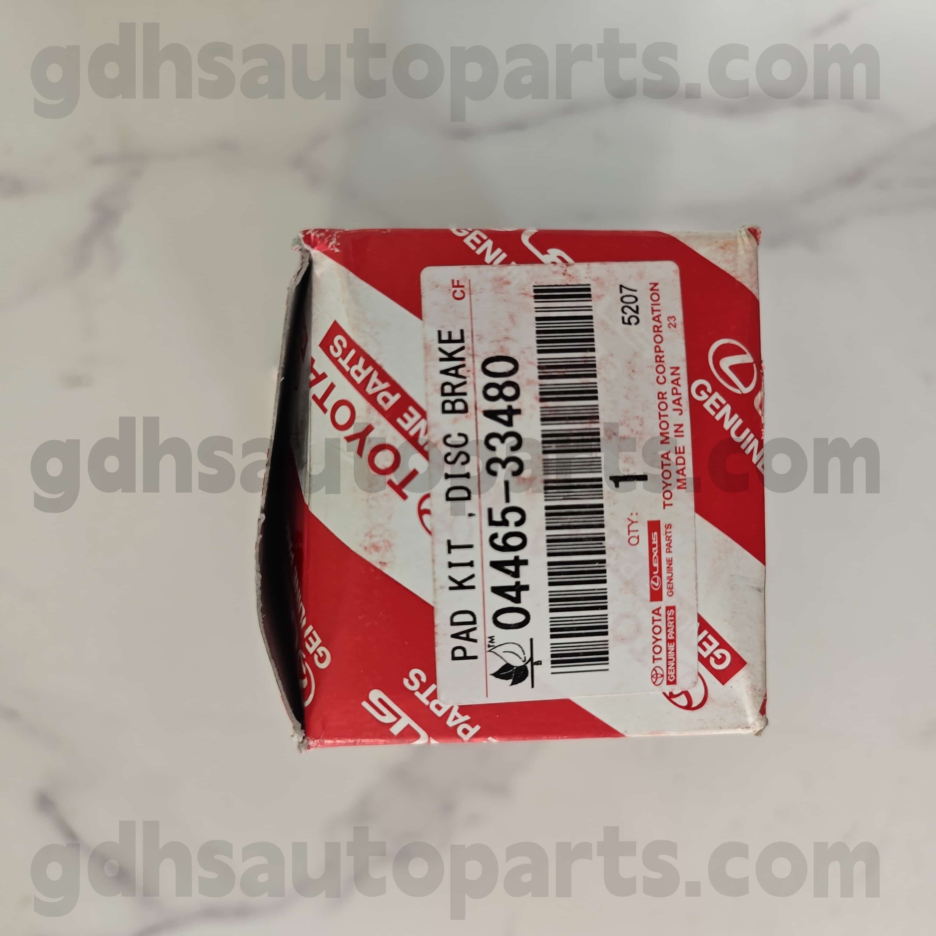 04465-33480 Toyota oryginalne części przednie podkładki hamulcowe dla Venza 、 Lexus UX300E 、 Harrier 、 Noah/voxy 、 Lexus ES350/300H Podwozie nr. AXVH70