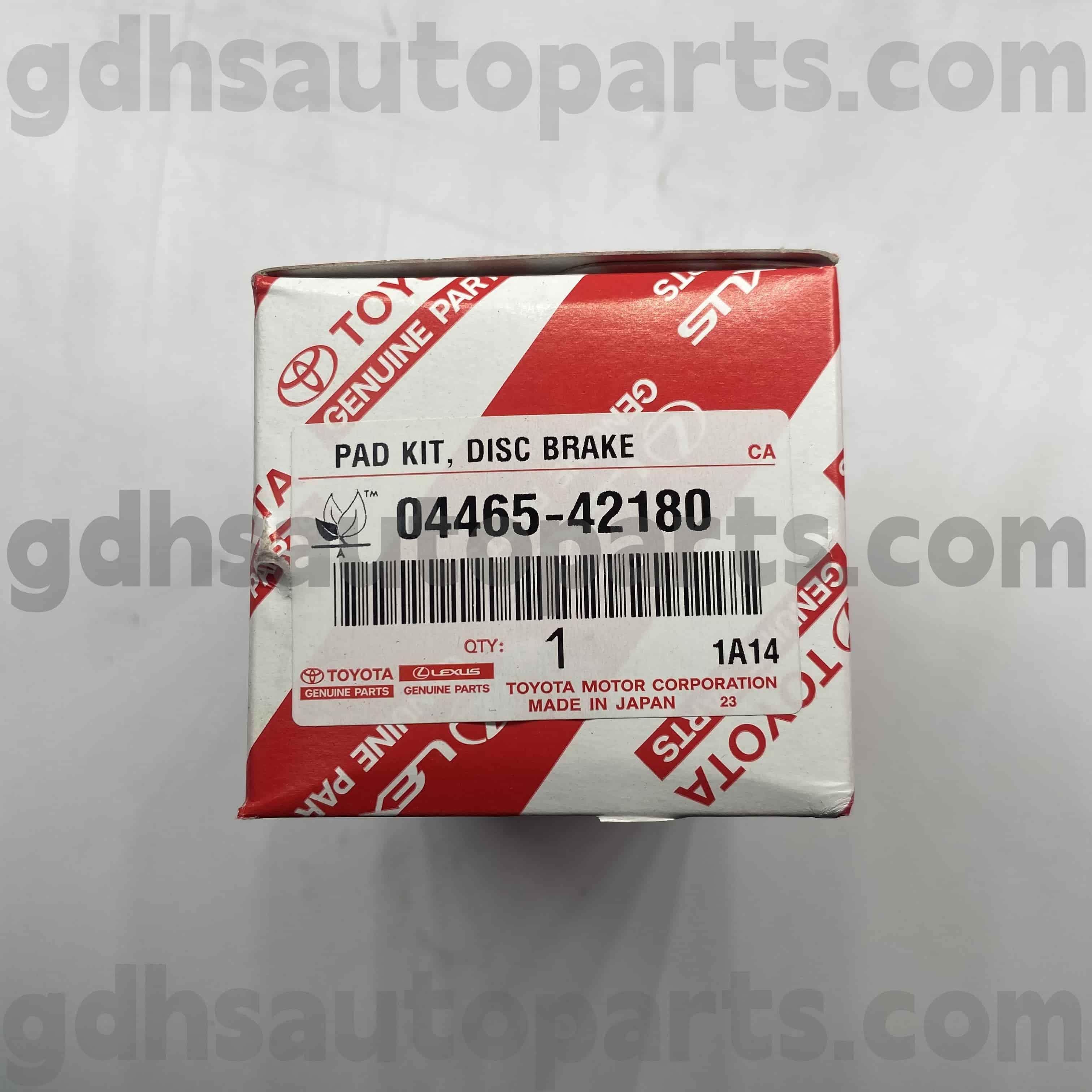 04465-42180 Toyota oryginalne części przednie podkładki hamulcowe dla Harrier/Hybrid, Mirai Chassis nr. ACA3# Zgr2# as