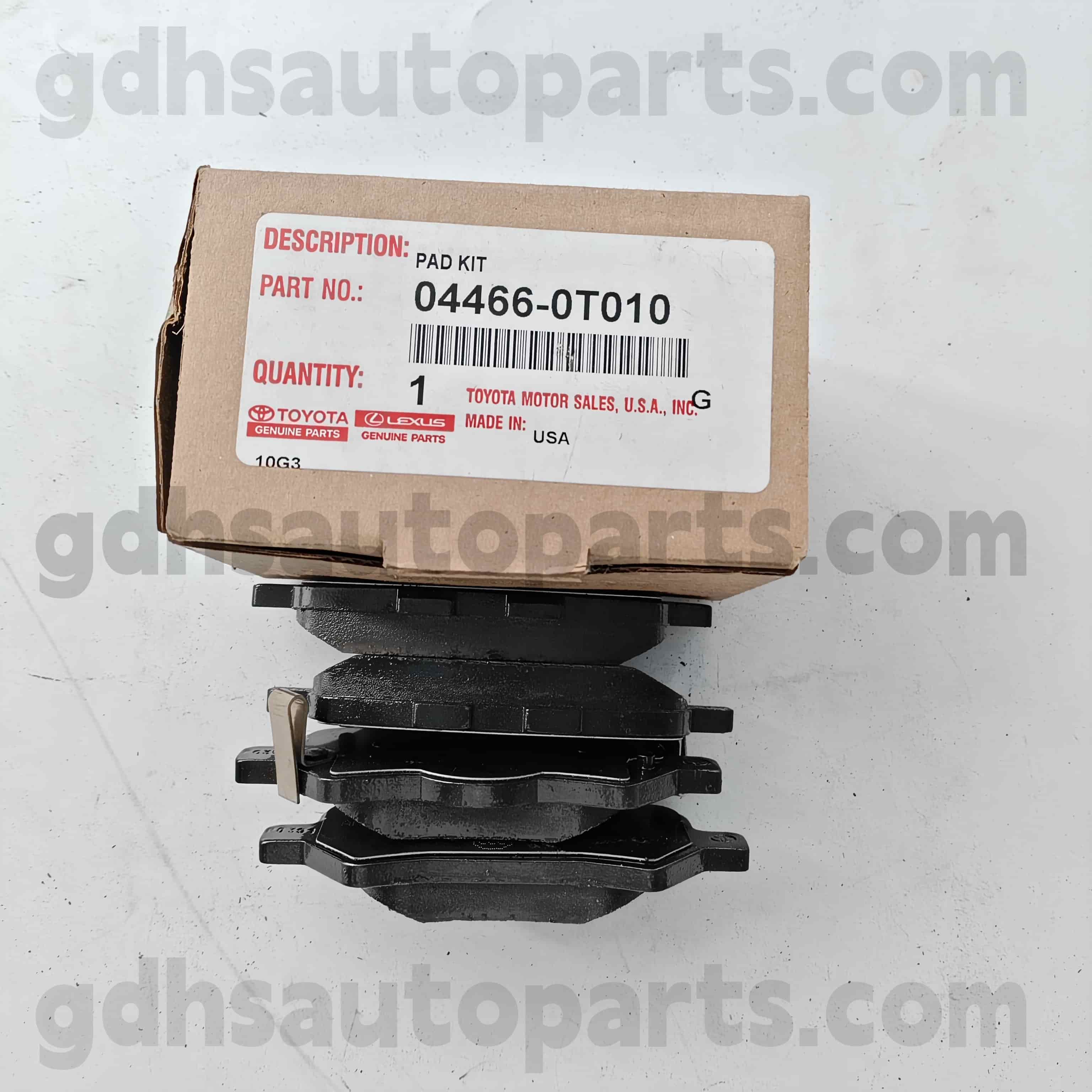 04466-0T010 Toyota oryginalne części tylna podkładka hamulca dla podwozia Venza nr. AGV1#