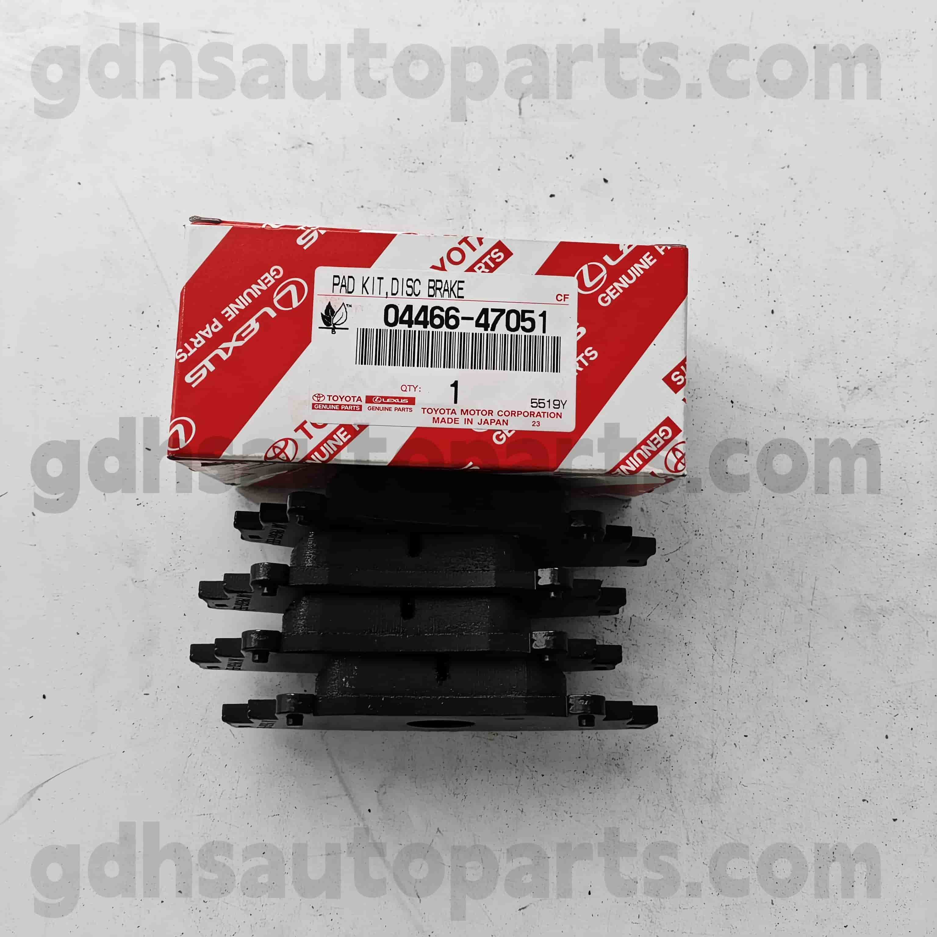 04466-60140 Toyota oryginalne części tylne podkładki hamulcowe do lądowego krążownika prado 、 Fortuner 、 Hilux Podwozie nr. Grj150