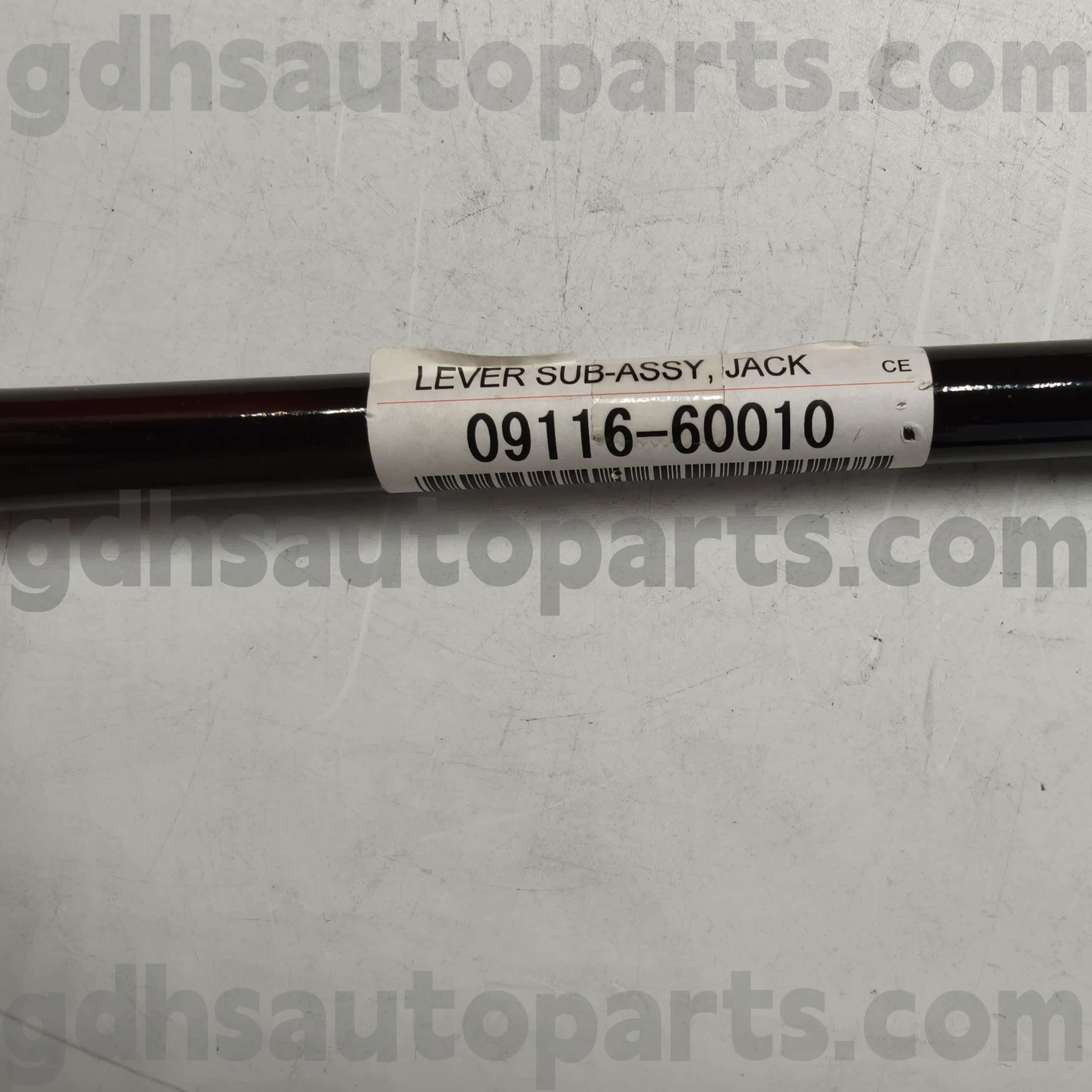 09116-60010 Toyota oryginalny uchwyt Jack dla Mega Cruiser, Previa, Granvia Podwozie nr. FZJ80
